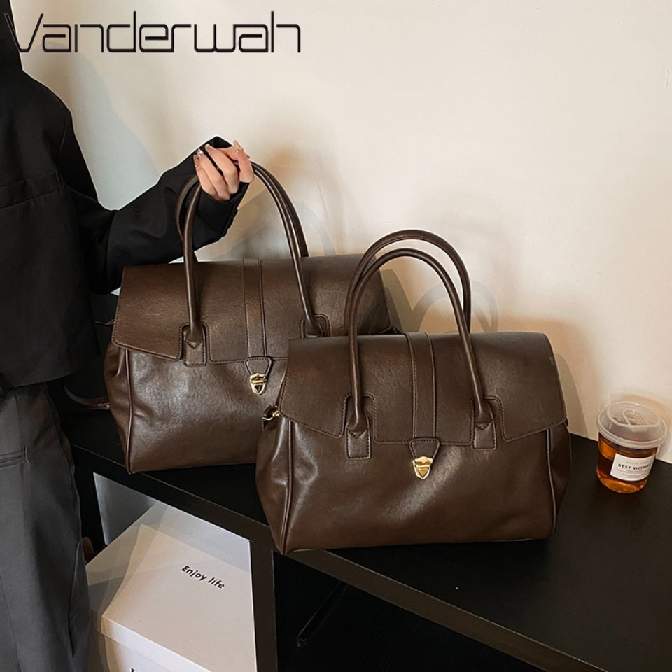 Luxury Bags Supplier - 高級大容量ボストンバッグ レディース ショルダーバッグ クロスボディバッグ PUレザー トップハンドルバッグ