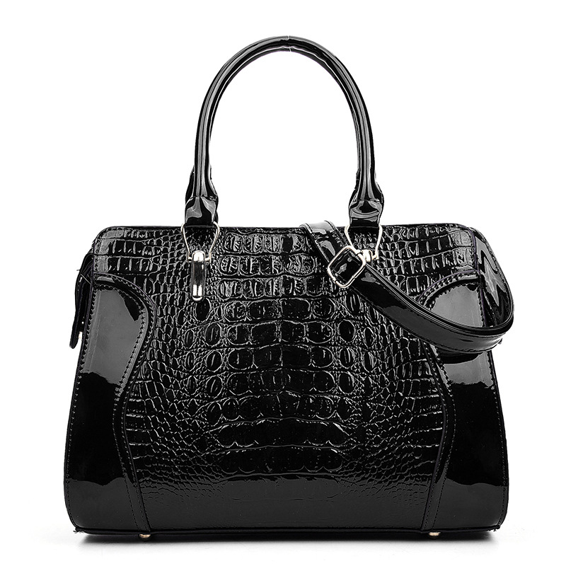 Luxury Bags Vip - 女性のストリートスタイルピュアカラークロコダイルパターンスクエアショルダークロスボディハンドバッグPUレザーデイリーマッチトレンディバッグイタバッグ