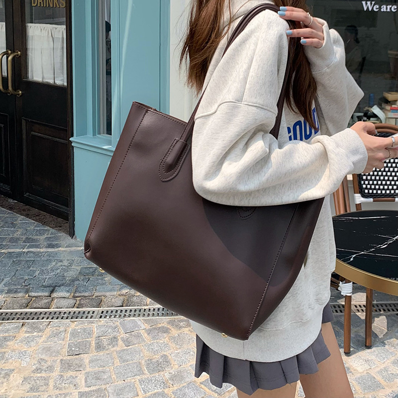 ヴィンテージレディーストートバッグ、新しい韓国バージョン、大 - Luxury Bags 2026 のレビューと価格