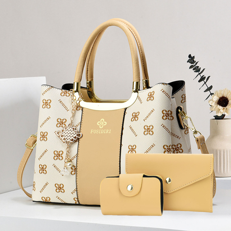 ライトラグジュアリー高級プリントハンドバッグ（女性用）、3ピ - Luxury Bags For Women のレビューと価格