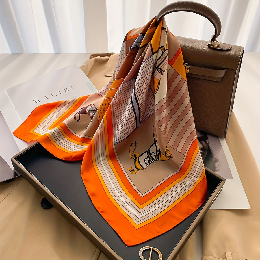 女性のための豪華な馬のパターンの正方形のシルクスカーフ,柔ら - Luxury Bags Office のレビューと価格