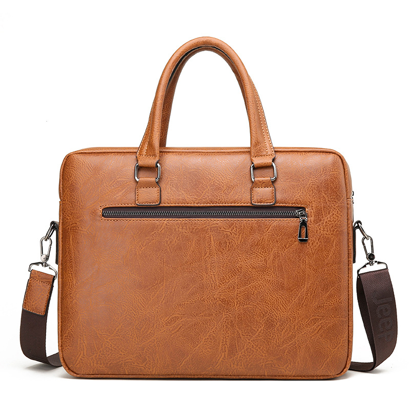 男性用PUレザービジネスブリーフケース,ショルダーバッグ,ラ - Luxury Bags Office のレビューと価格