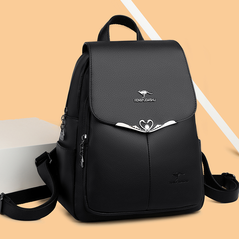 女性用PUレザーバックパック,大容量トラベルバックパック,女 - Xl Luxury Bags のレビューと価格