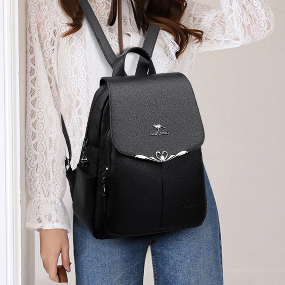 女性用PUレザーバックパック,大容量トラベルバックパック,女 - Xl Luxury Bags のレビューと価格