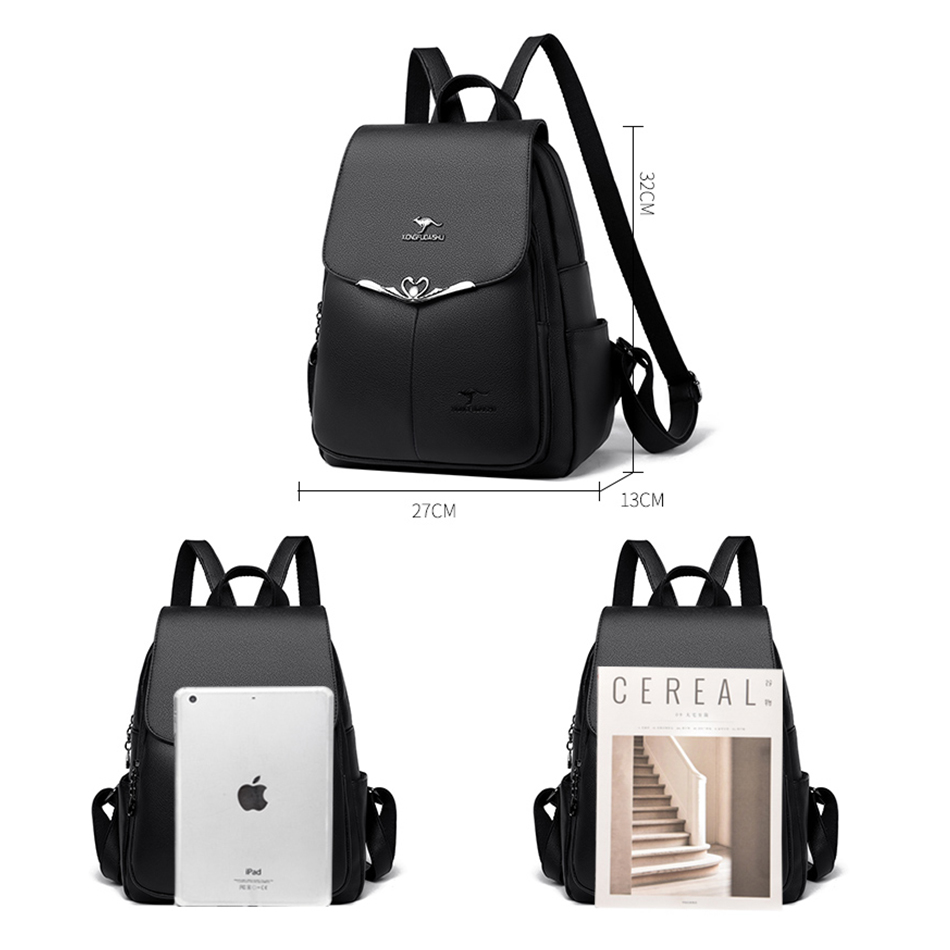 女性用PUレザーバックパック,大容量トラベルバックパック,女 - Xl Luxury Bags のレビューと価格