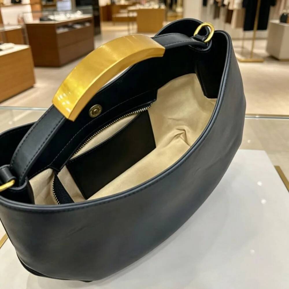 デミサークル女性用ゴールデンレタートート巾着バケットバッグ高 - Luxury Bags Office のレビューと価格