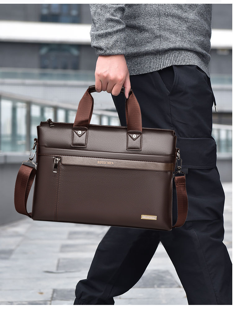 2026 新しい高級ブランド男のハンドバッグ革ラップトップブ - Luxury Bags Office のレビューと価格