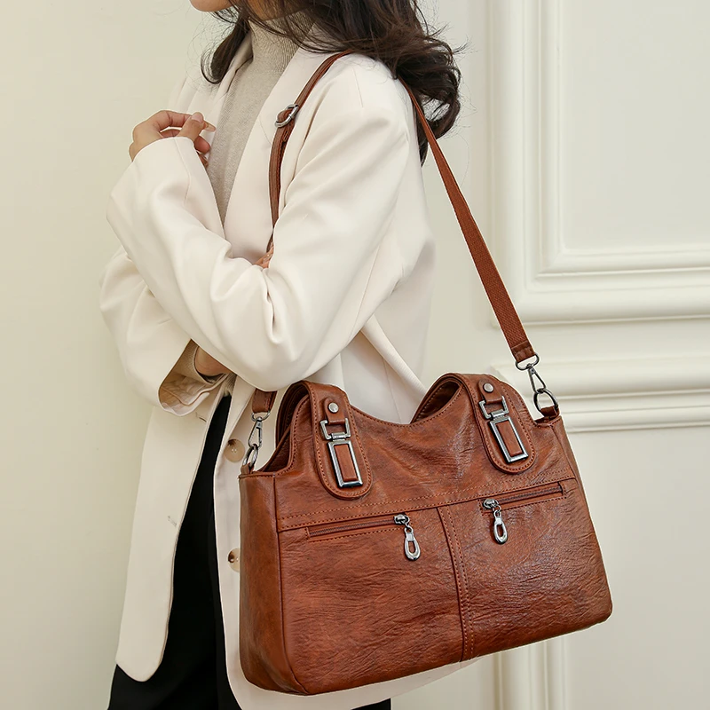 2024年 女性用 高級レザーショルダーバッグ トップハンド - Xl Luxury Bags のレビューと価格