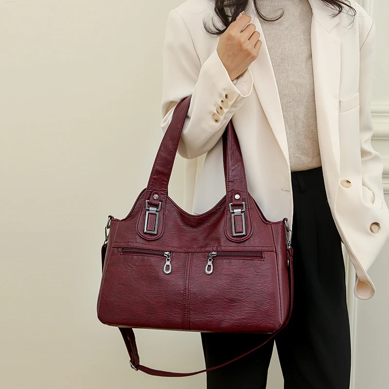 2024年 女性用 高級レザーショルダーバッグ トップハンド - Xl Luxury Bags のレビューと価格