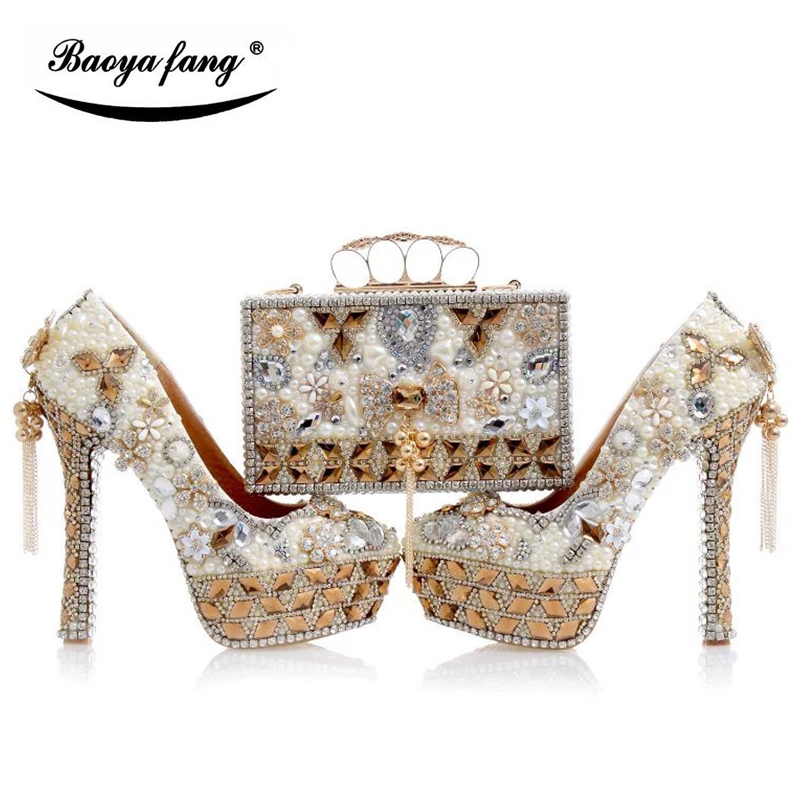 高級クリスタルの結婚式の靴とマッチングバッグ女性のファッショ - Luxury Bags And Shoes のレビューと価格