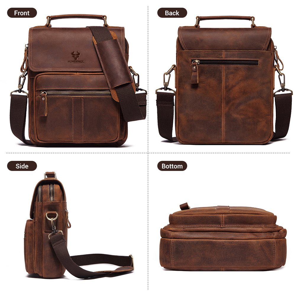 ヒューマン-男性用本革ショルダーバッグ,ファッショナブルな作 - Luxury Bags Office のレビューと価格
