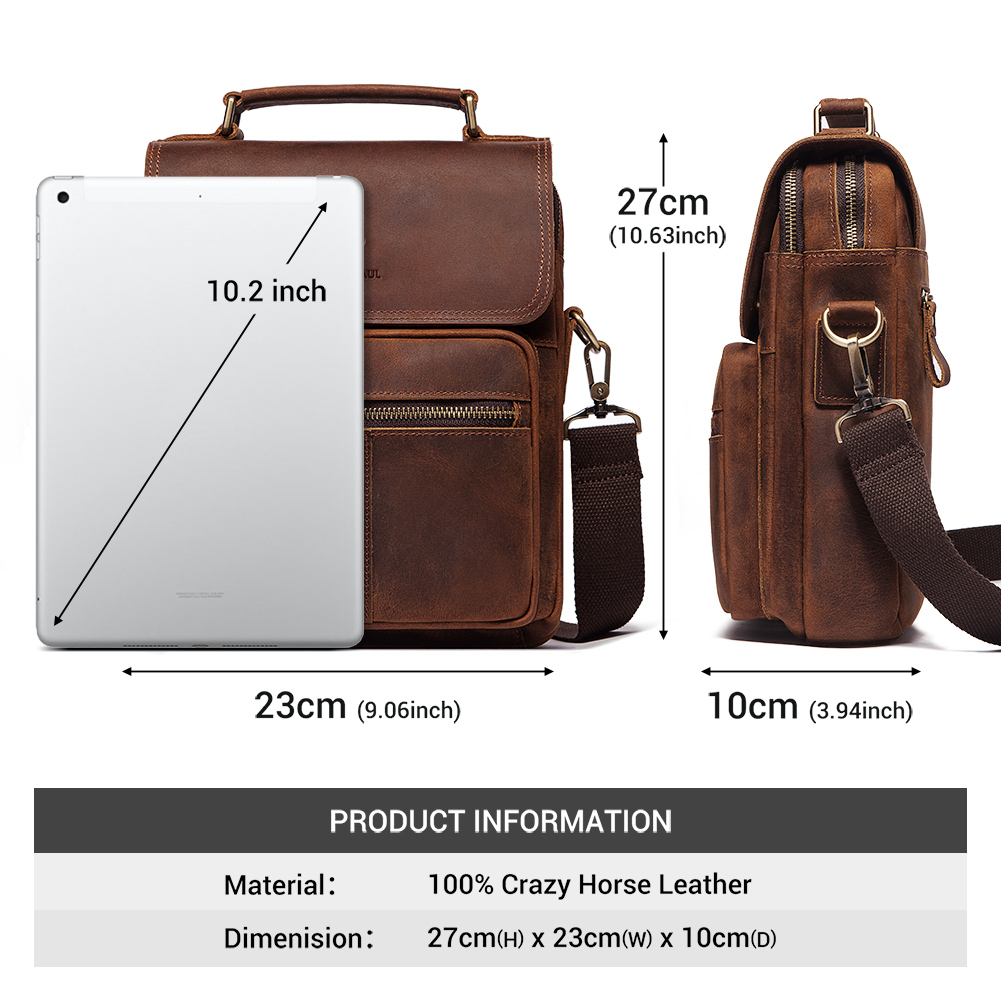 ヒューマン-男性用本革ショルダーバッグ,ファッショナブルな作 - Luxury Bags Office のレビューと価格