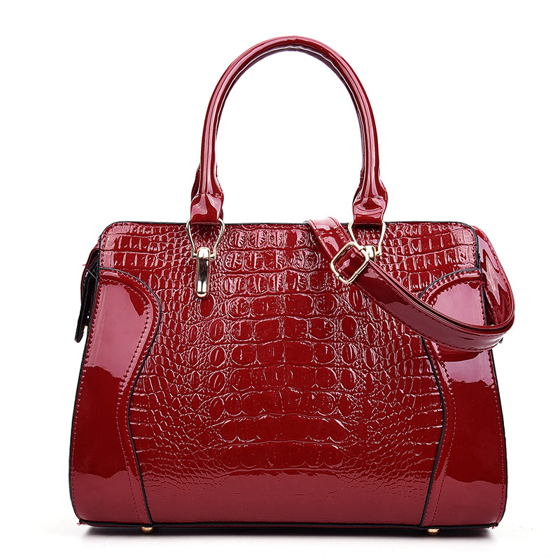 女性のストリートスタイルピュアカラークロコダイルパターンスク - Luxury Bags Vip のレビューと価格