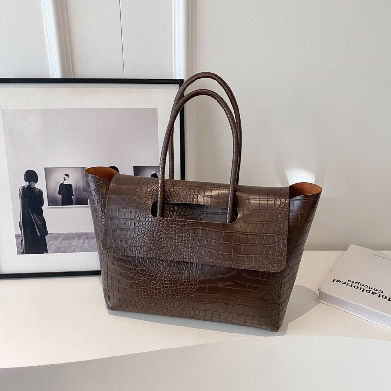 女性用ストーンパターンビッグバッグ,大容量ハンドバッグ,レト - Luxury Bags Vip のレビューと価格